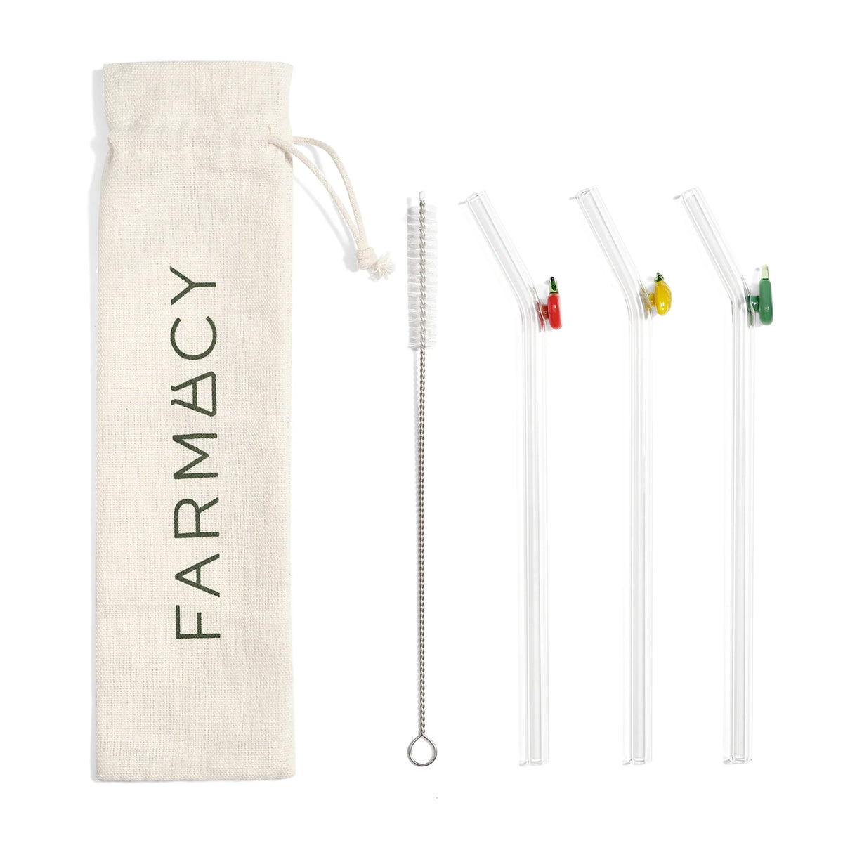 Fruitful Sips Glass Straw Set